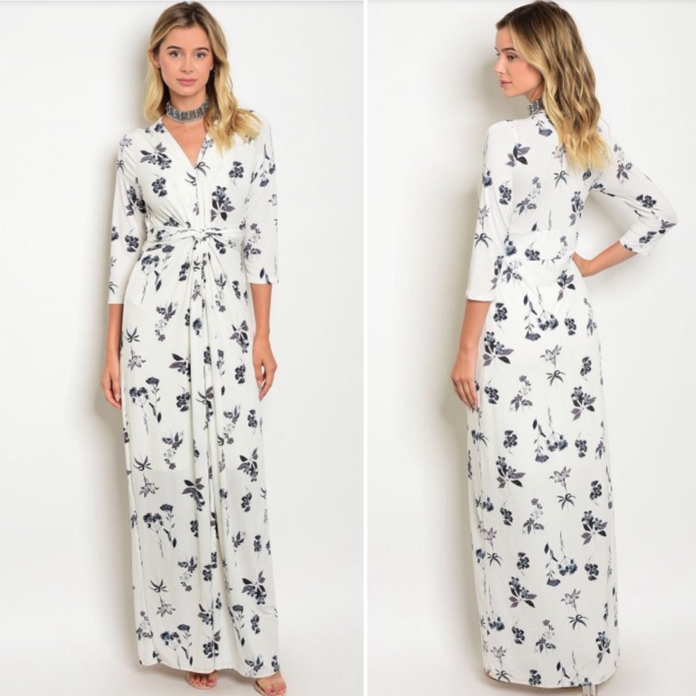 Long floral maxi dress